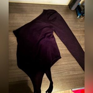 Lulus black one shoulder body suit